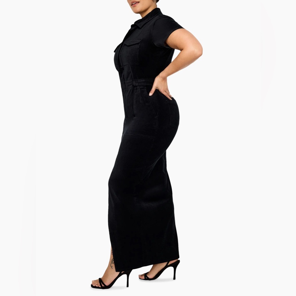 NWT Good American Fit for Success Velvet Maxi Dress - Picture 5 of 7